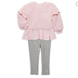 Nwt Calvin Klein Fleece Top With Leggings Matching Set