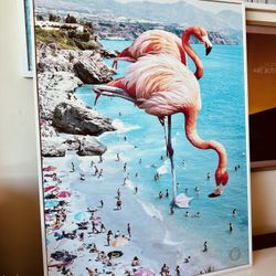 Cool large beach canvas frame 31x41