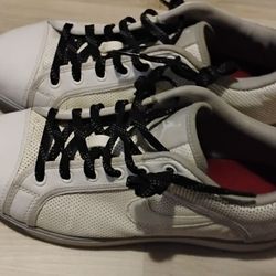 Beige and white Nike  casual wear shoes. Good condition size 8
