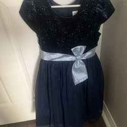 Girls Navy Blue Dressy Dress