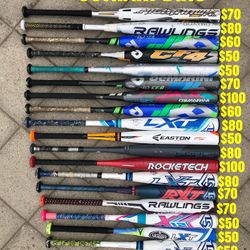 Softball Bats Prices Are Labeled In The Pictures And Sizes Are Also Shown Have More Softball And Equipment Available 