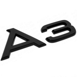 Audi A3 Gloss Black Rear Letter Tail Badge Trunk Emblem Badge Sport Sline