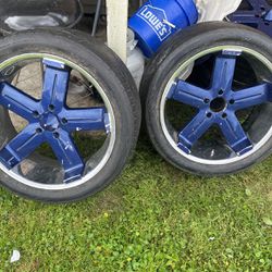 24 Inch Limited Rims Thin Toyo Race Tires 