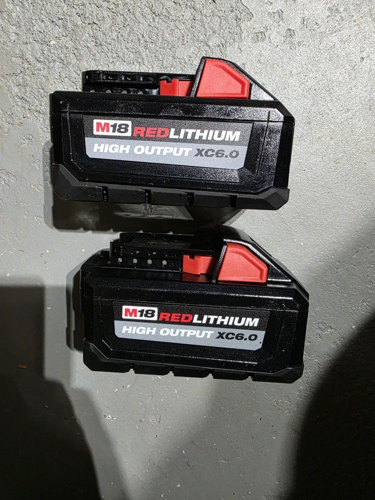 Milwaukee M18 High Output Batteries 6.0