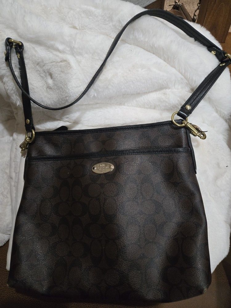 Brown/Black Coach Purse