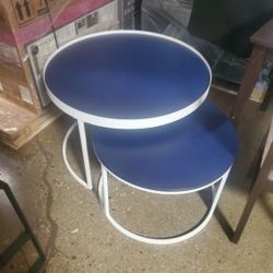 Blue And White  Nesting Accent Tables(New In A Box)