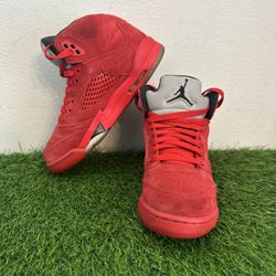 Nike Air Jordan 5 Retro BG 'Red Suede' 2017  440888-602  Youth Size 5.5Y