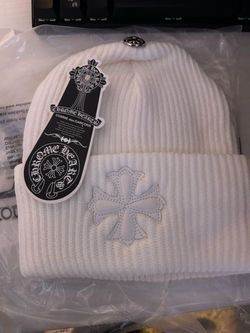 Chrome Hearts x Comme des Garçons White Knit Beanie