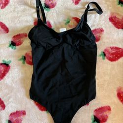 black shapewear/bodysuit
