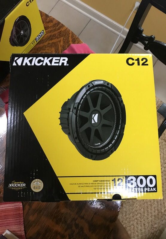 2 Kicker 12" 300W(600W pair)Sub($100 for 1)($200 for 2)