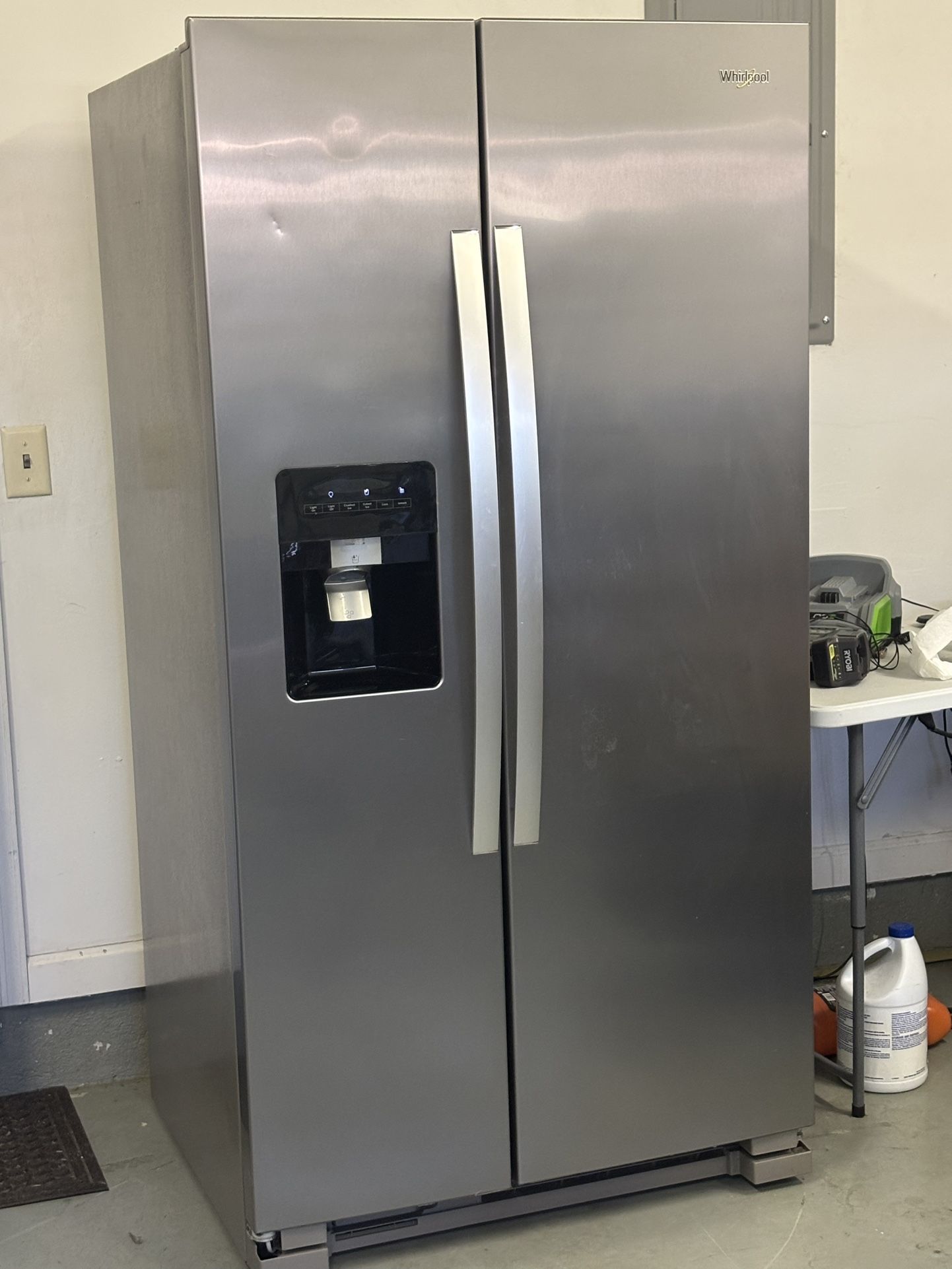 Whirlpool Side-by-Side Stainless Steel Fridge – Great Condition!