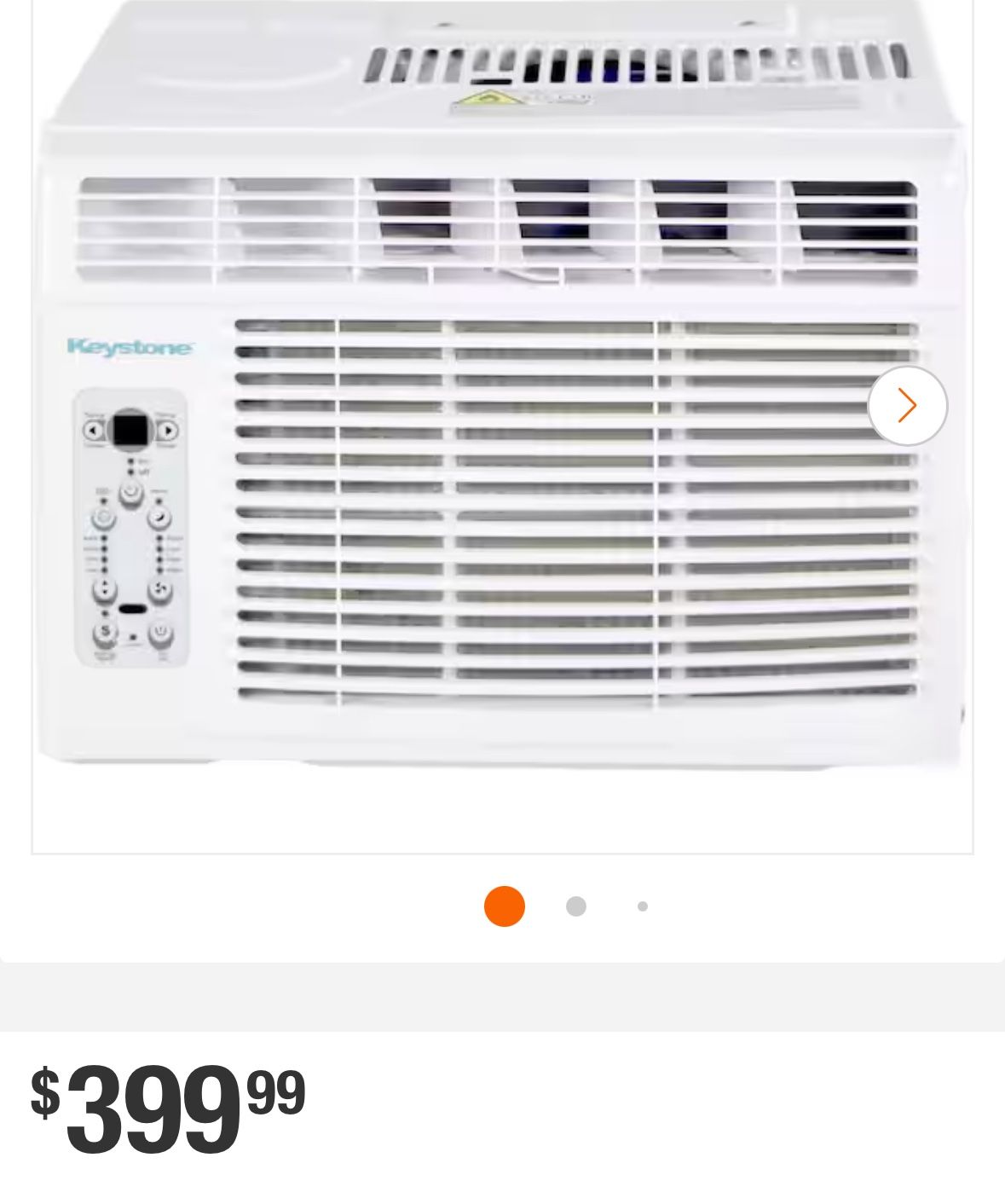 Keystone 14,500 BTU 115V Window Air Conditioner Cools 650 Sq. Ft. with Dehumidifier and Smart Remote Control in White