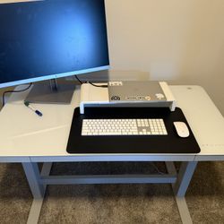 Tempered Glass Adjustable Desk 