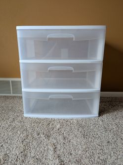 Sterlite wide 3 drawer organizer