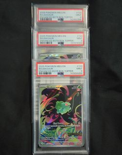 Pokémon PSA 9 Bulbasaur x3