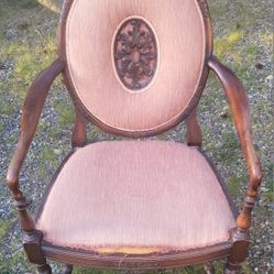 Antique Parlor Arm Chair Stamped #3887