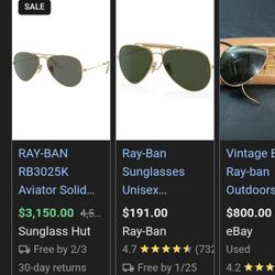  B&L Ray-Ban Outdoorsman aviator sunglasse