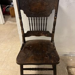 Vintage All Wood Chairs 