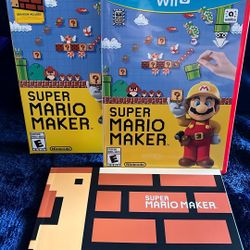 Super Mario Maker W/ Idea Book And Cover Wii U