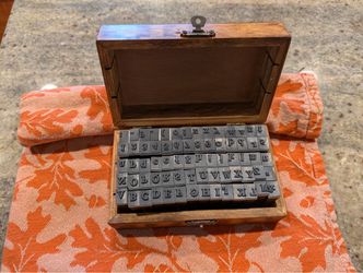 70pcs Alphabet Stamps Vintage Wooden Rubber Stamps