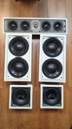 Professional Paradigm Premium 5.2 Channel In-Wall Home Theater Speaker System