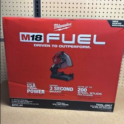 Milwaukee M18 Fuel 14” Abrasive Chop Saw you can use battery or cord