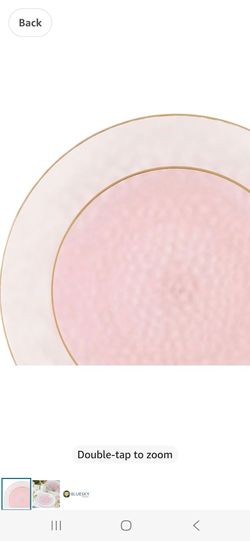 Organic Hammered Pink Gold Rim Collection, 7" Plates, Case of 120 (12 packs x 10)