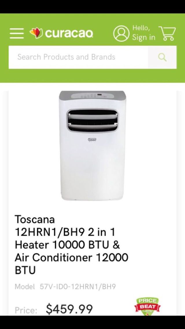 Portable 2 in 1 Ac/Heater Unit