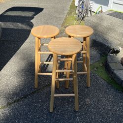 Wood Stools - 3