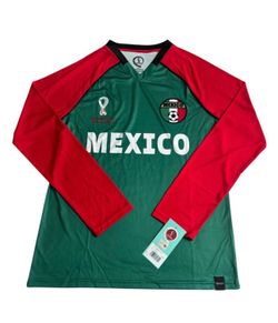 Official FIFA World Cup Qatar 2022 Mexico Long Sleeve Jersey green red sz medium