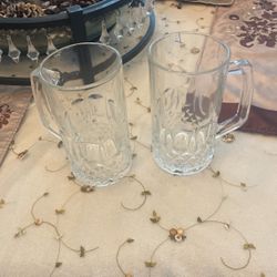 Glass mugs