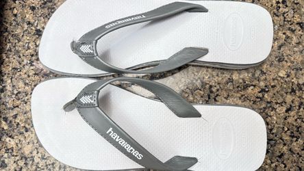 Havaianas Flip Flops White and Gray