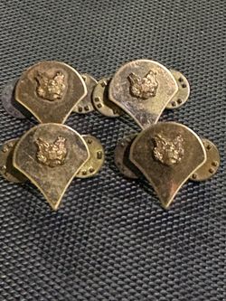 Four U.S. Army Gold Military Insignia Eagle Pins