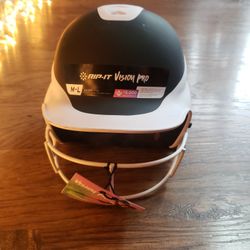 VISION PRO TWO TONE MATTE SOFTBALL HELMET $45

