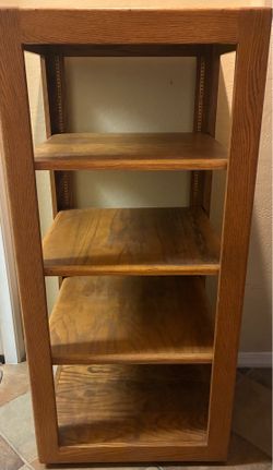 Solid oak open shelve cabinet/equipment rack