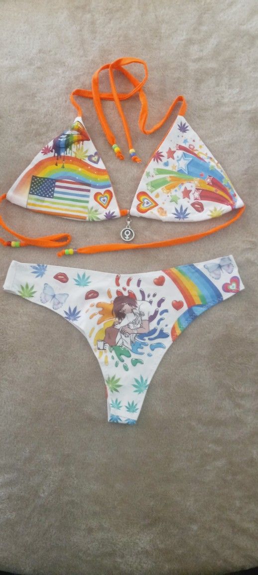 Rainbow theme Bikini 