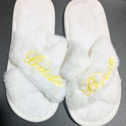 Bride Getting Ready Shoes