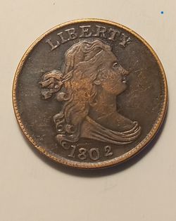 1802 Draped Bust Half Cent Coin Modern Restrike Token