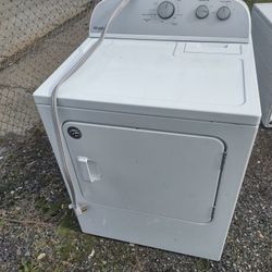 Whirlpool, heavy duty, extra large capacity.Electric clothes dryer works good.I fixed on sale , washers and dryers thirty day warranty