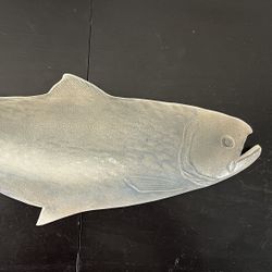 Ceramic Trout Plaque by Artist Sally Herling. 1988