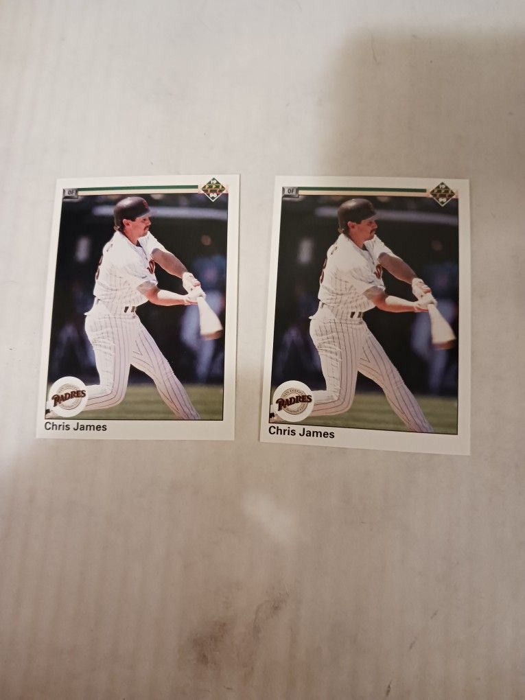 1990 Upper Deck Chris James Error Card