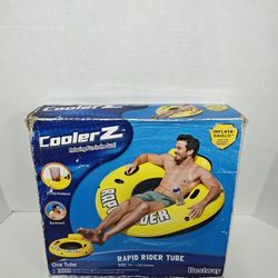 Bestway CoolerZ Rapid Rider 53in Yellow Inflatable Blow Up Pool River Tube Float