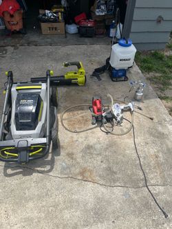 Electric lawn mower&blower