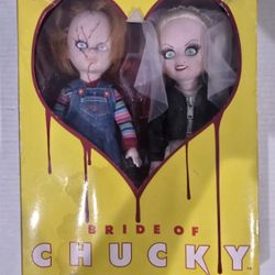 MEZCO 2014 Bride Of Chucky Living Dead Dolls CHUCKY & TIFFANY 10” Dolls RARE