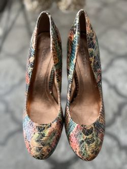 Multicolor snake skin Heels