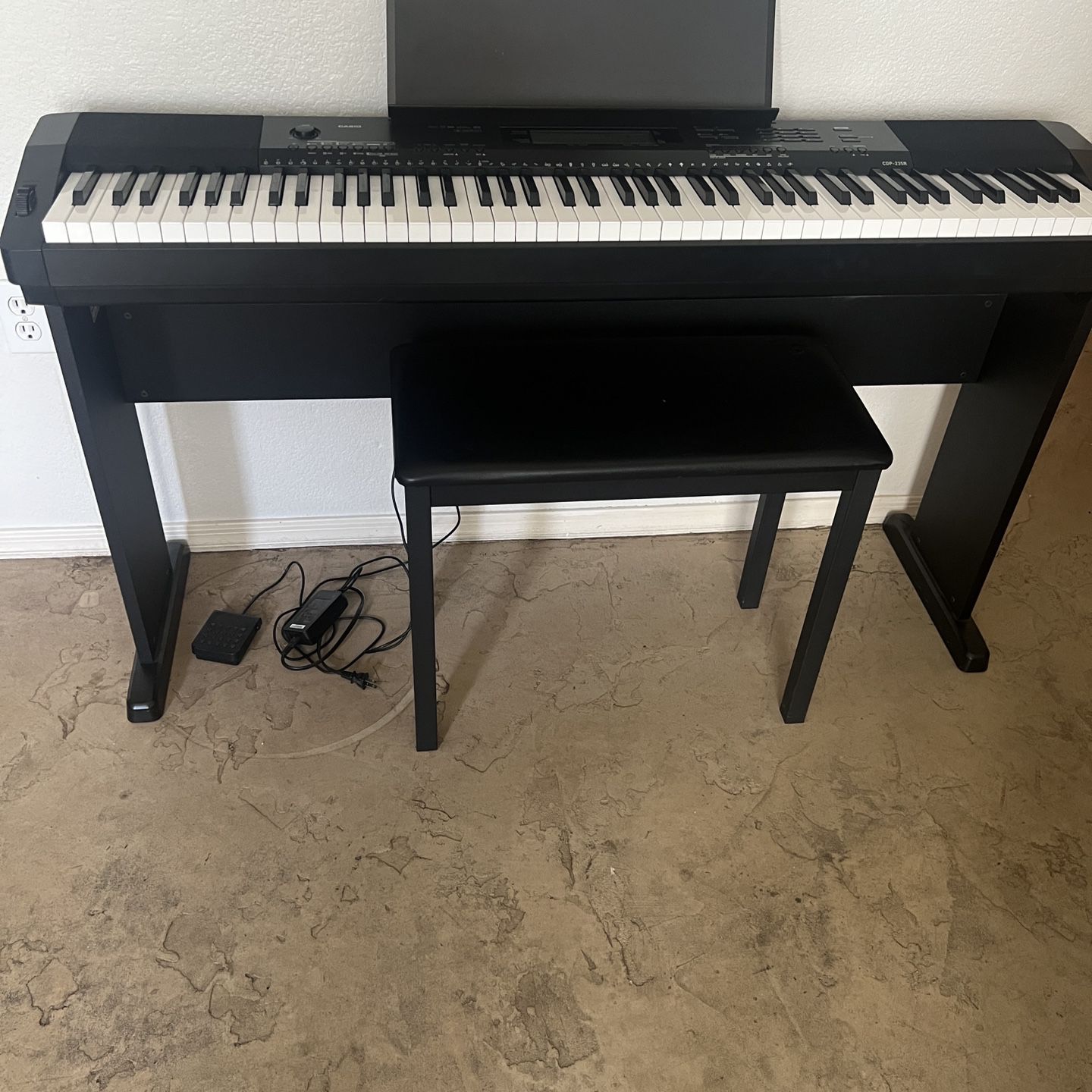 CDP-235R 88 Key Piano- With Sustain Pedal, Wood Stand And Padded Bench for Sale in Scottsdale, AZ - OfferUp