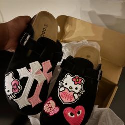 Hello Kitty Pink Custom Patch Clogs