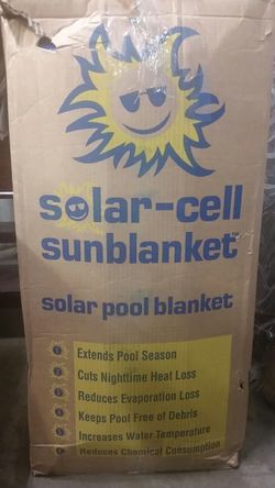 Solar cell sun blanket helps keep debreese out of your pool while keeping it warm 24" round pool