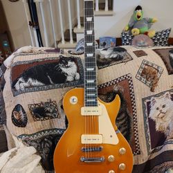Electric Guitar Harley Benton SC 450 P90 GT Goldtop New for Sale