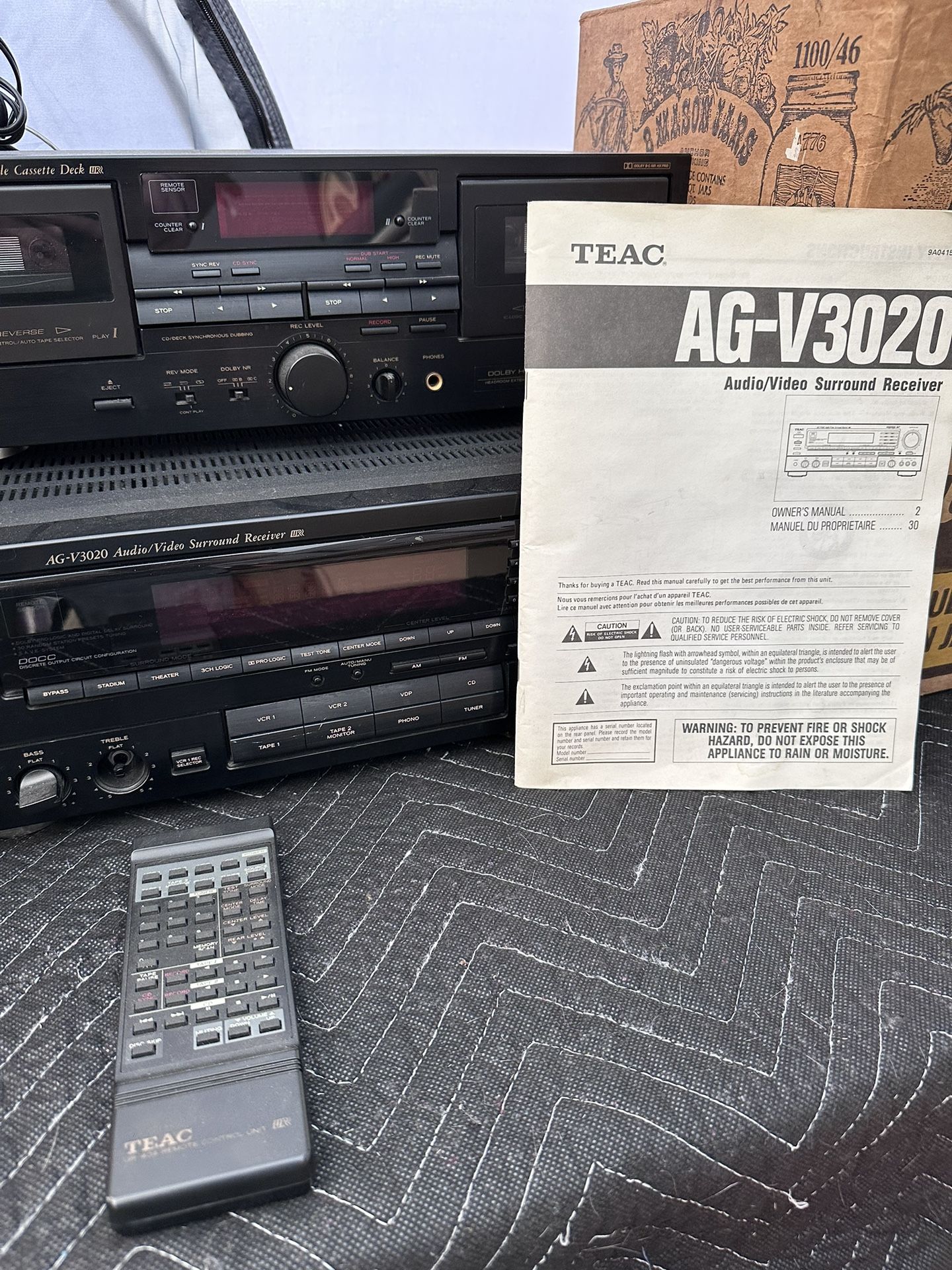 TEAC AG-V3050 AUDIO/VIDEO RECEIVER With Dolby surround And Pro Logic